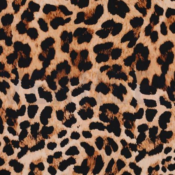 Viskose Leoprint Braun/Schwarz